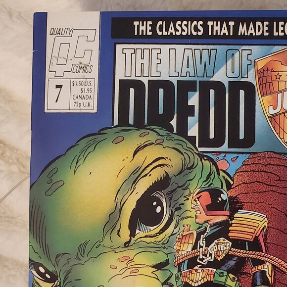 Judge Dredd: Law of Dredd #7 (1990) Quality Comics, Dinosaur, I am the Law - Picture 3 of 14